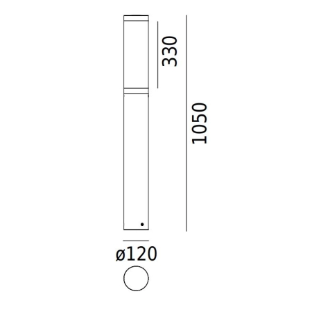 Słupek ogrodowy EGERSUND PARK LED 9,1W ściemnialny 4000K 105cm 6081 – Norlys