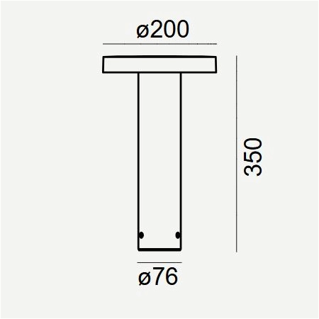 Słupek ogrodowy BORG LED 16W ściemnialny 4000K 35 cm 6121 – Norlys