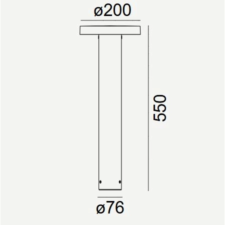 Słupek ogrodowy BORG LED 17,6W DALI2/NightDim 4000K 55cm 6173 – Norlys