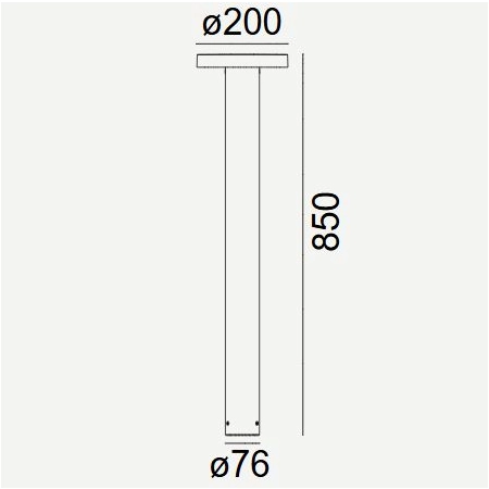 Słupek ogrodowy BORG LED 16W ściemnialny 3000K 85 cm 6180 – Norlys