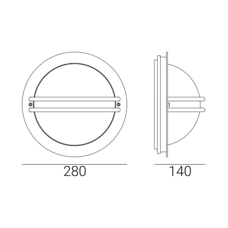 Lampa sufitowa zewnętrzna BREMEN LED 8W ściemnialny 3000K, klosz mleczny 637 – Norlys