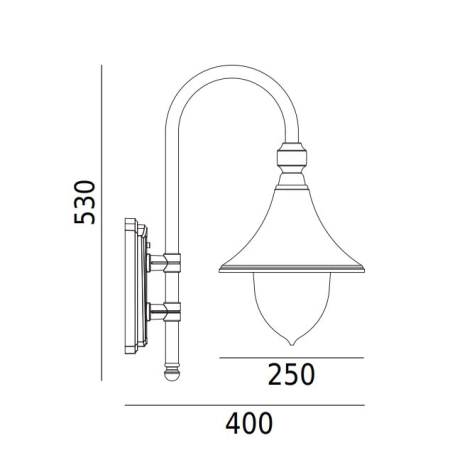 Kinkiet zewnętrzny FLORENCE E27 800 – Norlys