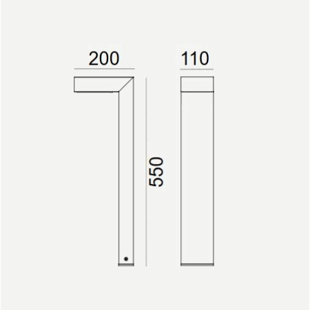 Słupek ogrodowy ASKER LED 7,2W 2700K 24V 55cm DC1309 – Norlys