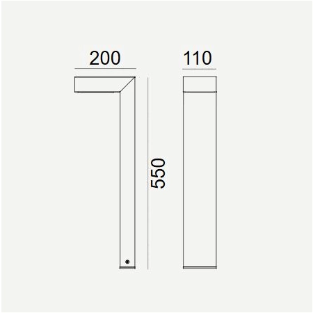 Słupek ogrodowy ASKER LED 8,5W 3000K 24V 55cm DC1310 – Norlys