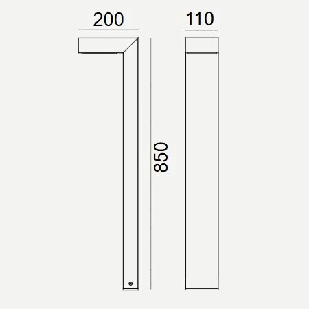 Słupek ogrodowy ASKER LED 7,2W 2700K 24V 85cm DC1313 – Norlys