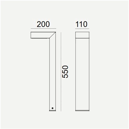 Słupek ogrodowy ASKER LED 8,65W 4000K 24V 55cm DC5120 – Norlys