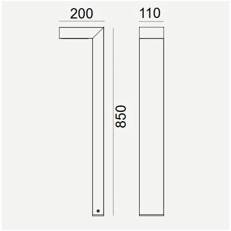 Słupek ogrodowy ASKER LED 8,65W 4000K 24V 85cm DC5124 – Norlys