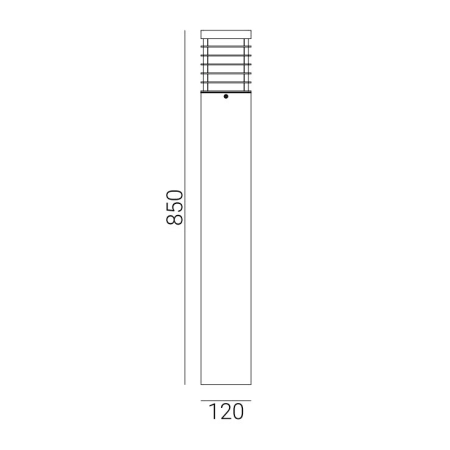 Słupek ogrodowy HALMSTAD E27 85 cm drewno malowane 1410 – Norlys