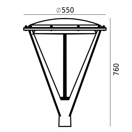 Głowica HAMMERFEST LED 32,7W 3000K klosz przeroczysty 6140 – Norlys