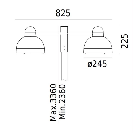 Latarnia podwójna KOSTER LED 35W 3000K 1158 – Norlys