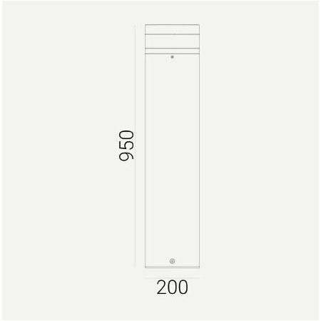 Słupek ogrodowy STAVANGER LED 95 cm klosz przezroczysty – Norlys