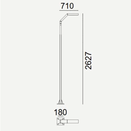 Latarnia pojedyncza TRYSIL LED DALI2 263CM – Norlys