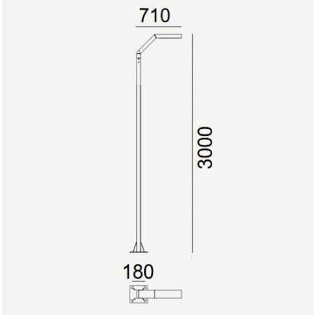 Latarnia pojedyncza TRYSIL LED DALI2 300CM – Norlys