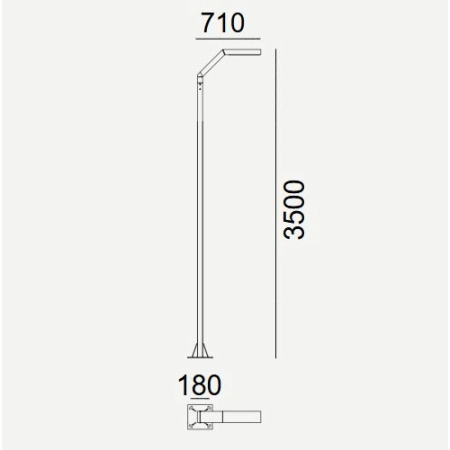 Latarnia pojedyncza TRYSIL LED DALI2 / NightDim 350CM – Norlys