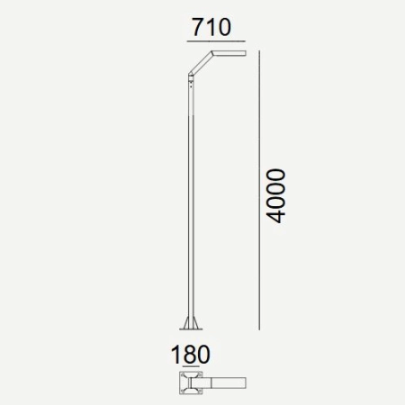 Latarnia pojedyncza TRYSIL LED DALI2 / NightDim 400CM – Norlys