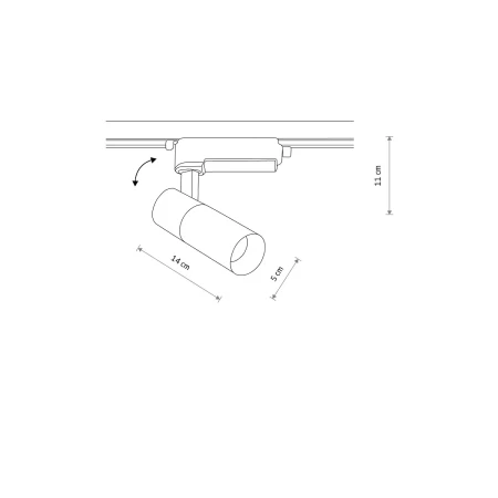 Lampa do szyn 1F PROFILE TINOS LED 10W 3000K WH 10373 - Nowodvorski