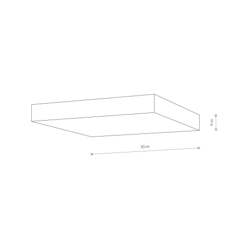 Lampa sufitowa LID SQUARE LED 50W 3000K BLACK 10427 - Nowodvorski