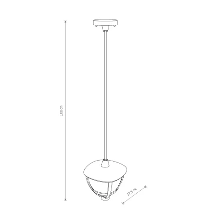 Lampa wisząca zewnętrzna AMELIA BL CG 10496 - Nowodvorski