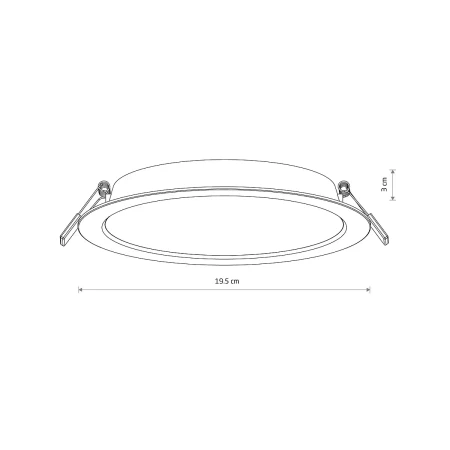 Lampa do wbudowania MYKONOS LED 18W 4000K WH 10543 - Nowodvorski