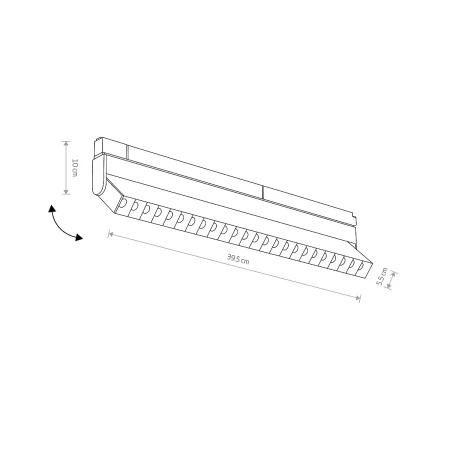 Łamana lampa liniowa do szyn magnetycznych LVM FOCUS OUT LED 15W 4000K 10645 - Nowodvorski