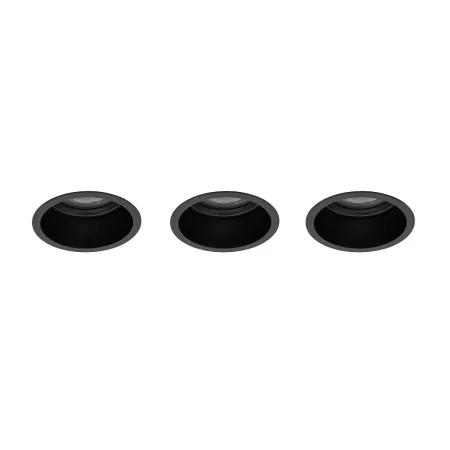 Zestaw trzech lamp wpuszczanych CUP 3 PC SET BLACK 10794 - Nowodvorski