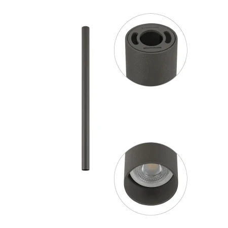Lampa sufitowa FOURTY M UMBRA GRAY 10887 - Nowodvorski