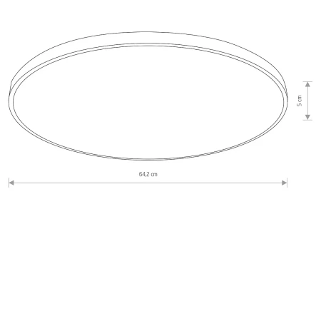 Plafon AGNES ROUND LED PRO WHITE 64W 4000K IP44 10982 - Nowodvorski