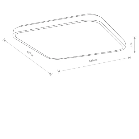 Plafon AGNES SQUARE LED PRO BLACK 64W 3000K IP44 10987 - Nowodvorski