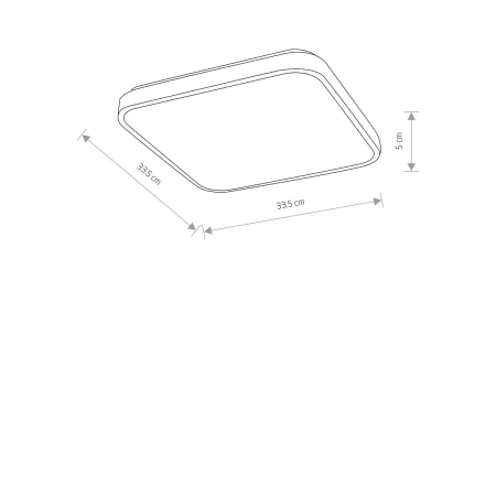 Plafon AGNES SQUARE LED PRO biały 16W 3000K IP44 10989 - Nowodvorski