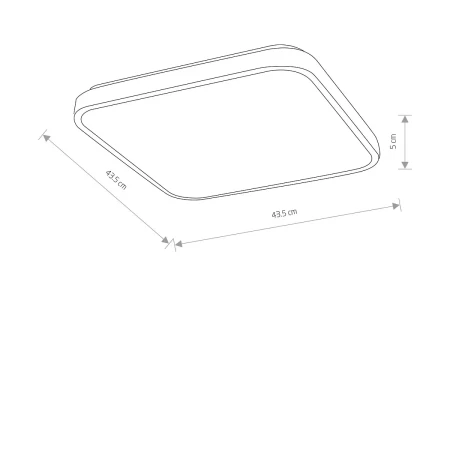 Plafon AGNES SQUARE LED PRO WHITE 32W 3000K IP44 10991 - Nowodvorski