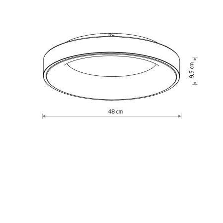 Plafon NIKKI ROUND LED BLACK 48W 3000K 11207 - Nowodvorski