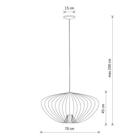 Lampa wisząca PUMPKIN L UMBRA GRAY 11252 - Nowodvorski