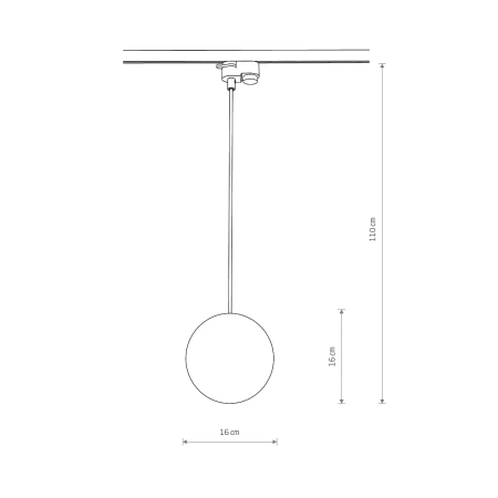Lampa wisząca do szyn 1F PROFILE SNOWBALL 11297 - Nowodvorski