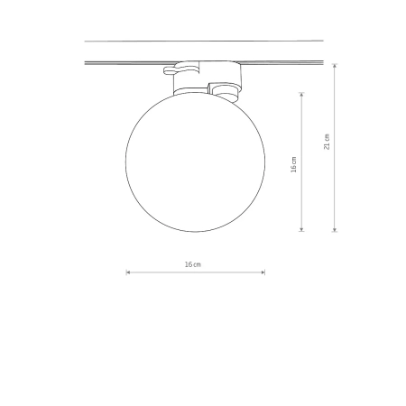Lampa do szyn 1F PROFILE SNOWBALL 11298 - Nowodvorski