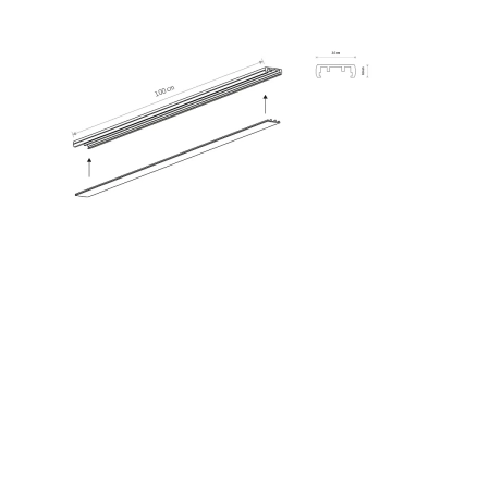 Szyna magnetyczna natynkowa UT-LVM 100cm 11320 - Nowodvorski