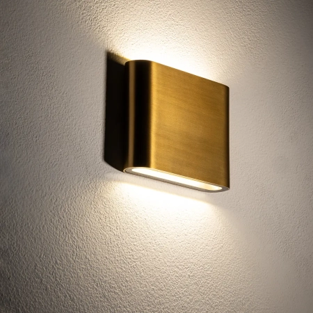 Kinkiet zewnętrzny SEMI LED S 2x3W złoty 11365 - Nowodvorski