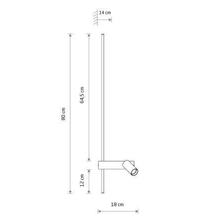 Lampa ścienna EASY LED LEFT czarny 11425 - Nowodvorski