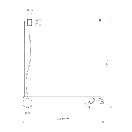 Lampa wisząca FOURTY III umbra gray 11471 - Nowodvorski