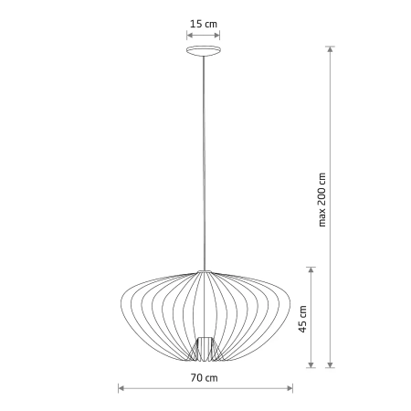 Lampa wisząca PUMPKIN L terracotta 11494 - Nowodvorski
