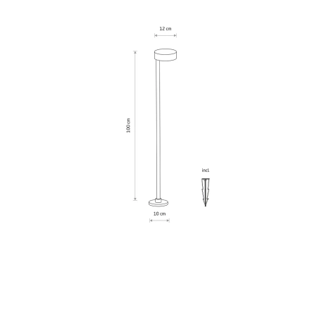 Lampa stojąca RUBY LED czarna 11542 - Nowodvorski