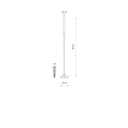 Lampa stojąca ZOLA LED S czarna IP54 11544 - Nowodvorski