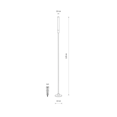 Lampa stojąca zewnętrzna ZOLA LED L 120 cm 3000K 11546 - Nowodvorski