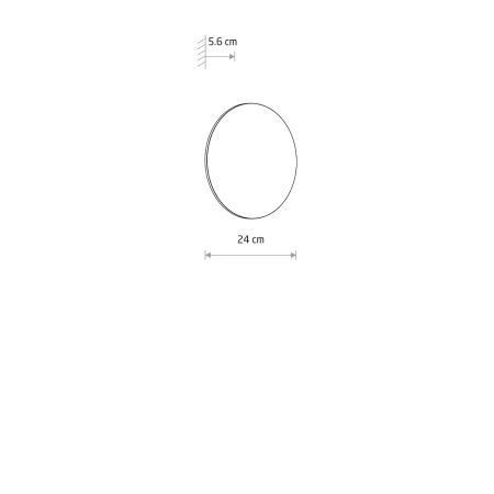 Kinkiet ARIA LED L czarny IP54 3000K 11568 - Nowodvorski