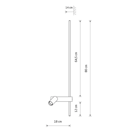 Lampa ścienna EASY LED RIGHT biały 3000K 11580 - Nowodvorski