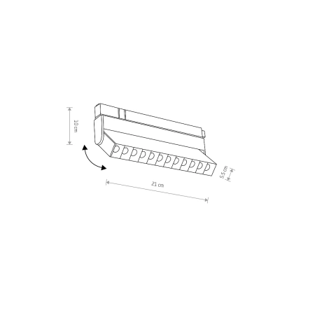 Oprawa liniowa łamana biała FOCUS OUT LED 9W 4000K do szyn magnetycznych LVM 11635 - Nowodvorski