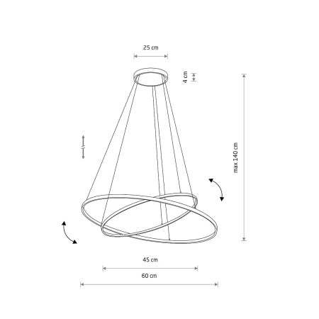 Lampa wisząca CIRCOLO POWER LED 3000K czarna 11647 - Nowodvorski
