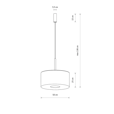 Lampa wisząca AMARELA M czarny melanż 11659 - Nowodvorski