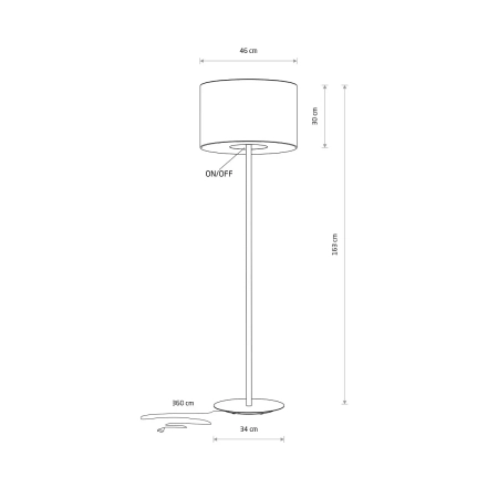 Lampa podłogowa AMARELA czarny melanż 11663 - Nowodvorski
