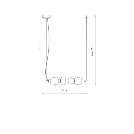 Lampa wisząca CERAMIC HORIZONTAL LED 22W 11700 - Nowodvorski