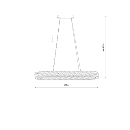 Lampa wisząca LUXORA OVAL LED 40W 11707 - Nowodvorski